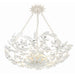 Marselle Matte White 6 Light Crystal Semi-Flushmount Crystorama MSL-306-MT_CEILING