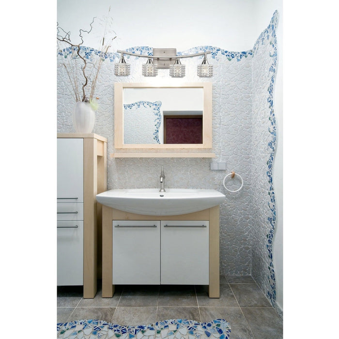 Matrix Satin Nickel Vanity Light - Bath & Vanity