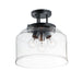 Maxim Acadia Black 3 Light Semi-Flushmount 12271CDBK