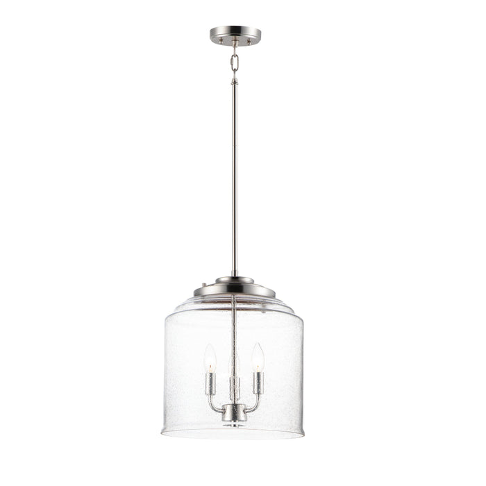 Maxim Acadia Satin Nickel 3 Light Pendant 12273CDSN