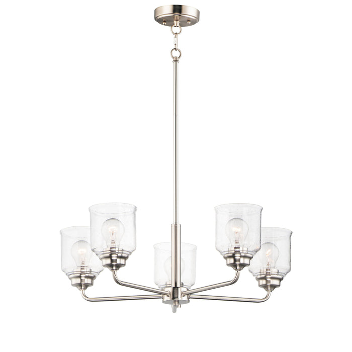 Maxim Acadia Satin Nickel 5 Light Chandelier 12266CDSN