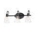 Maxim Ava Black 3 Light Bath Vanity 12483CLBK - Bath Vanitys