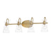 Maxim Ava Natural Aged Brass 4 Light Bath Vanity 12484CLNAB - Bath Vanitys