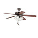 Maxim Basic Max Oil Rubbed Bronze Walnut Pecan 4 Light LED Indoor Ceiling Fan 89907FTOIWP