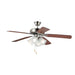 Maxim Basic Max Satin Nickel Walnut Pecan 4 Light LED Indoor Ceiling Fan 89907FTSNWP