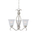 Maxim Basix Satin Nickel 3 Light Mini Chandelier 10123FTSN