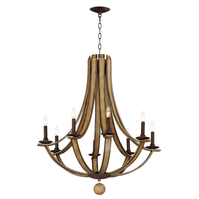 Maxim Basque Driftwood/Anthracite 8 Light Chandelier 20348DWAR