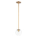 Maxim Branch Natural Aged Brass 1 Light Pendant 98410CLNAB