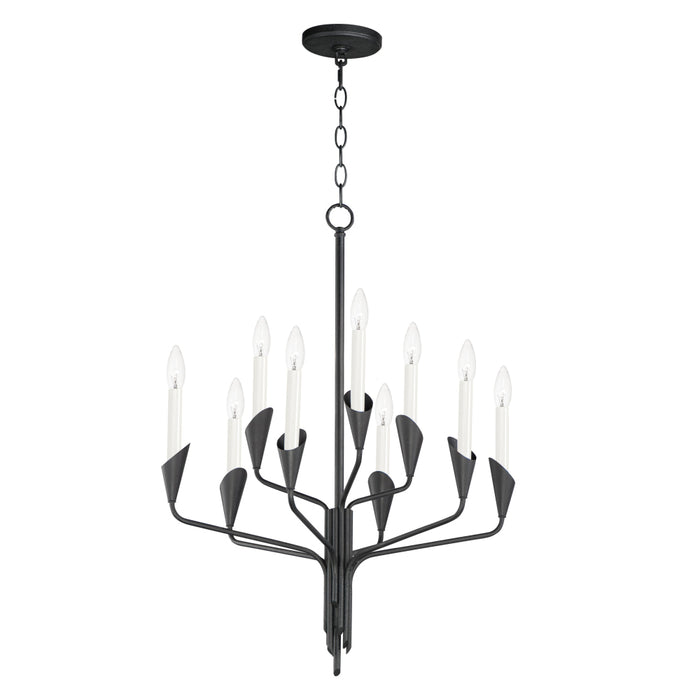 Maxim Calyx Black 9 Light Chandelier 24349BK
