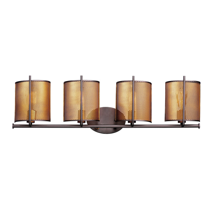 Maxim Caspian Oil Rubbed Bronze Antique Brass 4 Light Wall Sconce 31214OIAB