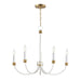 Maxim Charlton Weathered White Gold Leaf 5 Light Chandelier 11375WWTGL