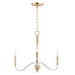 Maxim Clarion Polished Chrome Satin Brass 3 Light Pendant 25373CLPCSBR