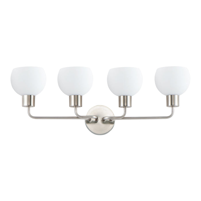 Maxim Coraline Satin Nickel 4 Light Bath Vanity 11274SWSN