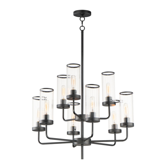 Maxim Crosby Black 9 Light Chandelier 11479CRBK