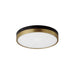 Maxim Dapper Black Antique Brass LED 1 Light Flushmount 59702WTBKAB