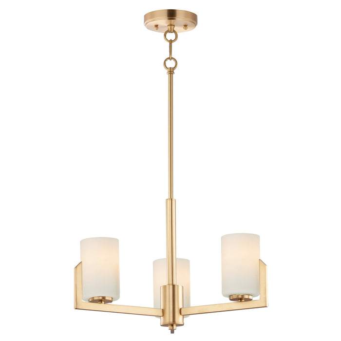 Maxim Dart Satin Brass 3 Light Mini Chandelier 21285SWSBR