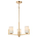 Maxim Dart Satin Brass 3 Light Mini Chandelier 21285SWSBR