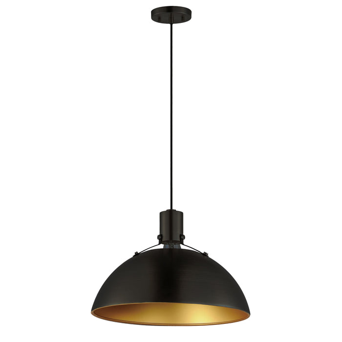 Maxim Dawn Antique Brass Black 1 Light Pendant 12045ABBK