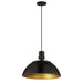 Maxim Dawn Antique Brass Black 1 Light Pendant 12045ABBK