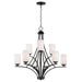 Maxim Deven Black 9 Light Chandelier 20036SWBK