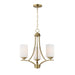 Maxim Deven Satin Brass 3 Light Mini Chandelier 20033SWSBR