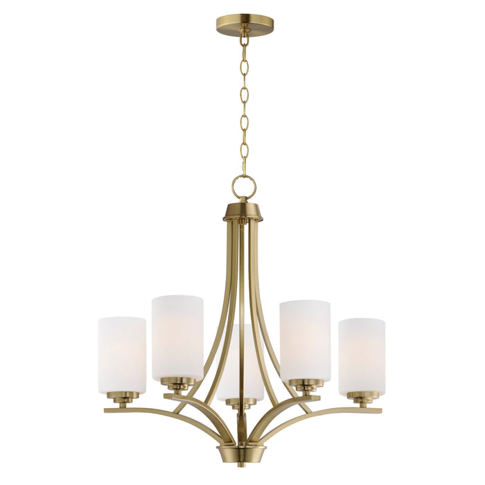 Maxim Deven Satin Brass 5 Light Chandelier 20035SWSBR