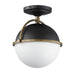 Maxim Duke Black Weathered Brass 1 Light Semi-Flushmount 12410SWBKWBR