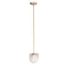 Maxim Finn Satin Brass Brushed Platinum 1 Light Pendant 92470SWSBRBP