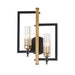 Maxim Flambeau Black Antique Brass 2 Light Wall Sconce 16115CLBKAB