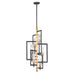 Maxim Flambeau Black Antique Brass 6 Light Chandelier 16116CLBKAB