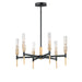 Maxim Flambeau Black Antique Brass 6 Light LED Chandelier 16125CLBKAB