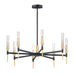 Maxim Flambeau Black Antique Brass 8 Light LED Chandelier 16128CLBKAB