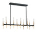 Maxim Flambeau Black Antique Brass LED 10 Light Linear Pendant 16127CLBKAB