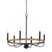 Maxim Franklin Driftwood Black 6 Light Chandelier 14446DWBK