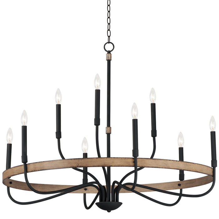 Maxim Franklin Driftwood Black 9 Light Chandelier 14449DWBK