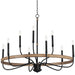 Maxim Franklin Driftwood Black 9 Light Chandelier 14449DWBK