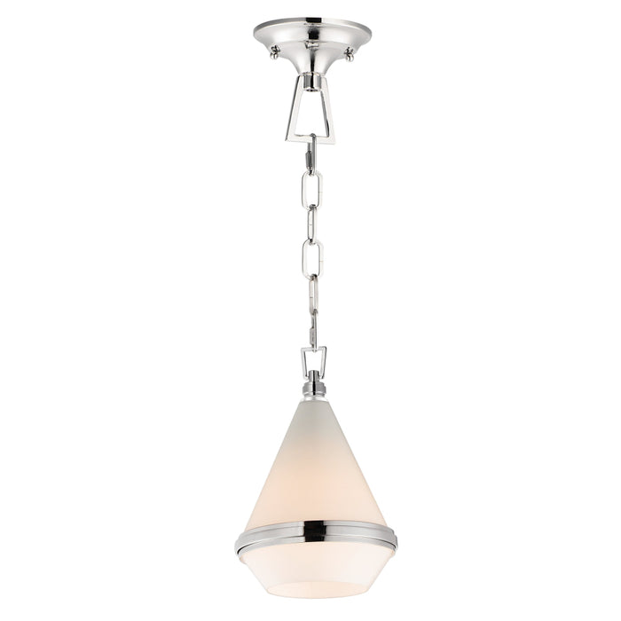 Maxim Giza Polished Nickel 1 Light Mini-Pendant 10372WTPN