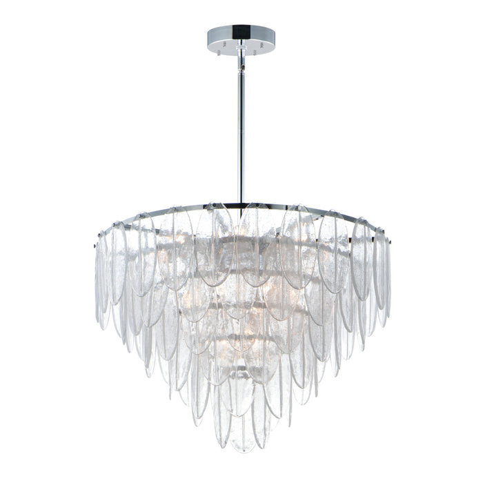 Maxim Glacier White Polished Chrome 19 Light Chandelier 30737CLWTPC