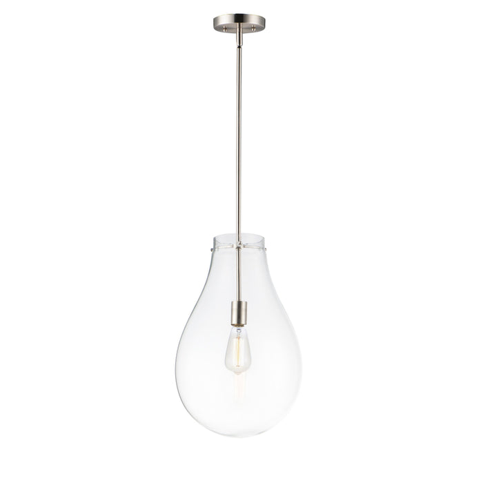 Maxim Gourd Satin Nickel 1 Light Pendant 10162CLSN