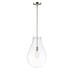 Maxim Gourd Satin Nickel 1 Light Pendant 10162CLSN
