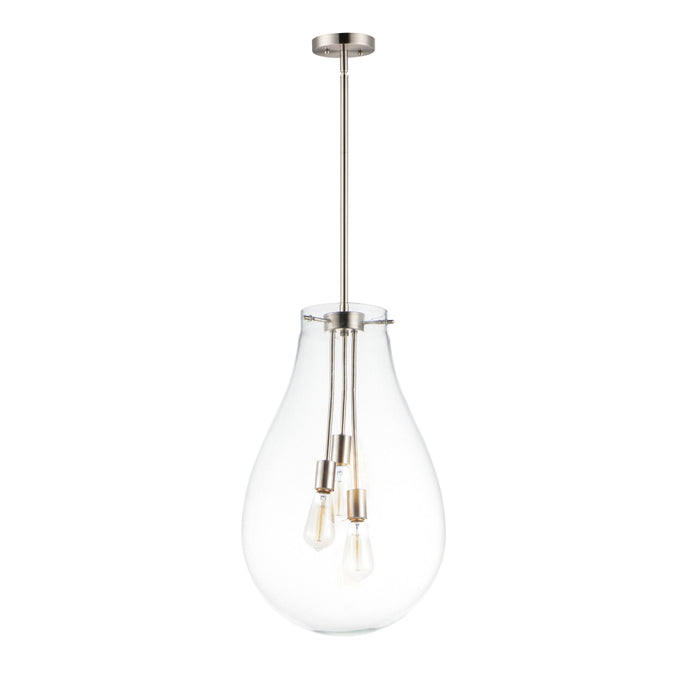 Maxim Gourd Satin Nickel 3 Light Pendant 10164CLSN