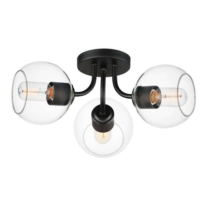 Maxim Knox Black 3 Light Semi-Flushmount 21634CLBK - Semi-Flushmounts
