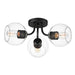 Maxim Knox Black 3 Light Semi-Flushmount 21634CLBK - Semi-Flushmounts