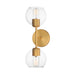 Maxim Knox Natural Aged Brass 2 Light Wall Sconce 21632CLNAB - Wall Sconces