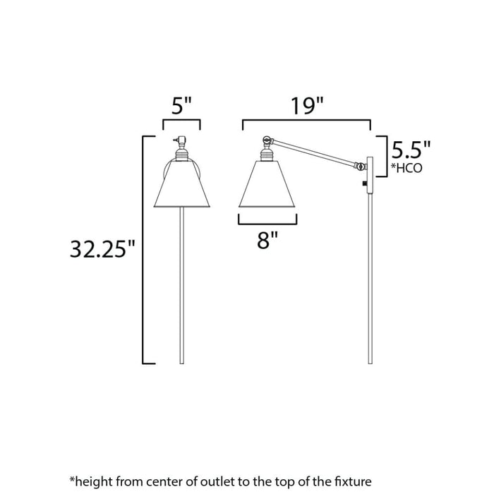 Maxim Library Polished Nickel 1 Light Wall Sconce 12222PN