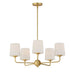 Maxim Lighting Bristol Satin Brass Chandelier 12095SWSBR - Chandeliers