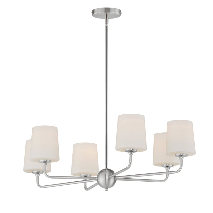 Maxim Lighting Bristol Satin Nickel Chandelier 12096SWSN - Chandeliers