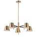 Maxim Lighting Carlo Dark Bronze Leather Heritage Brass LED Chandelier 25175DBZHR - Chandeliers