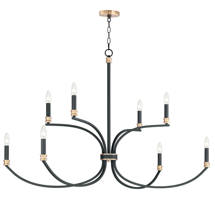 Maxim Lighting Charlton Black Antique Brass Chandelier 11378BKAB - Chandeliers