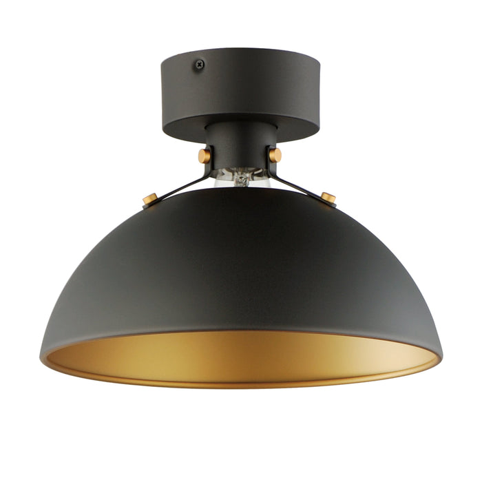 Maxim Lighting Dawn Antique Brass Black Semi-Flushmount 12040ABBK - Semi-Flushmounts